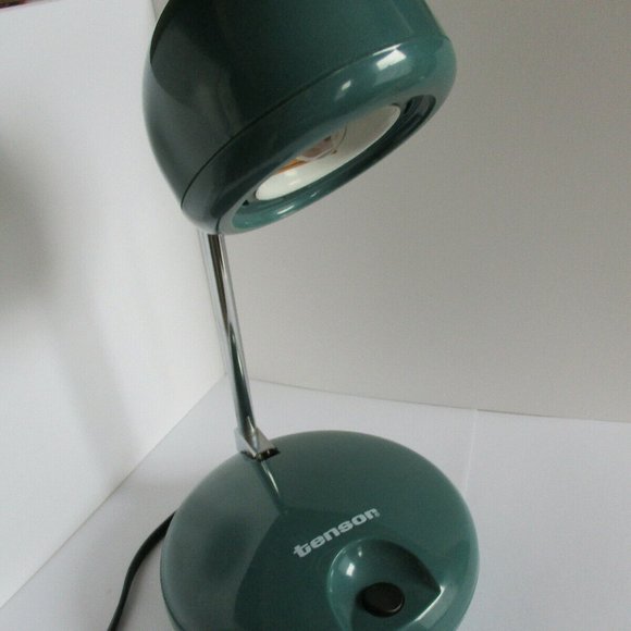 Vintage 90's Mid Century Look Tensor Atomic Eyeball Lamp Light Avocado BlueGreen - Picture 4 of 6